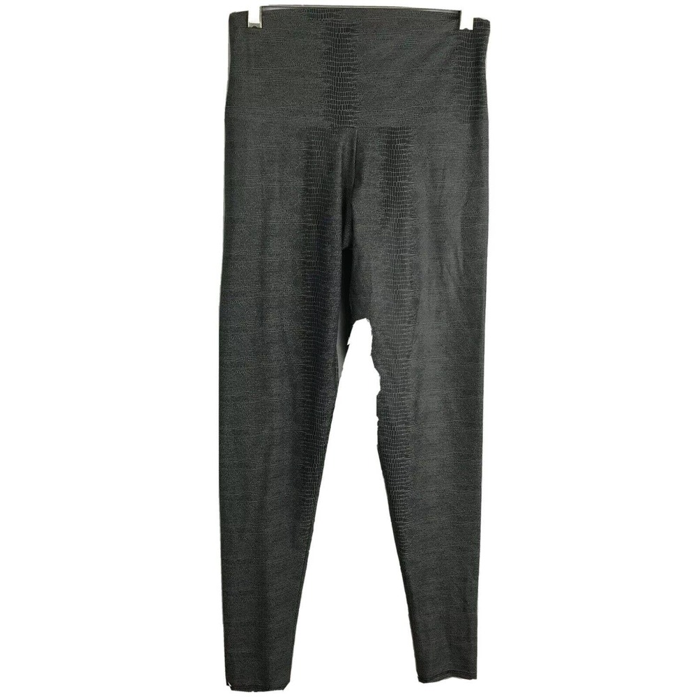 Onzie Leggings Womens S M Gray Alligator Skin Print‎ Athletic Workout Pants